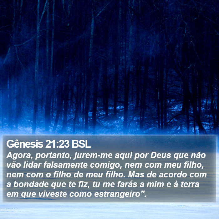 Gênesis 21:23 BSL Bible Study