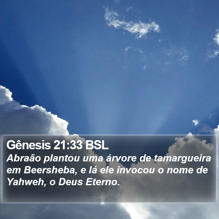 Gênesis 21:33 BSL Bible Study