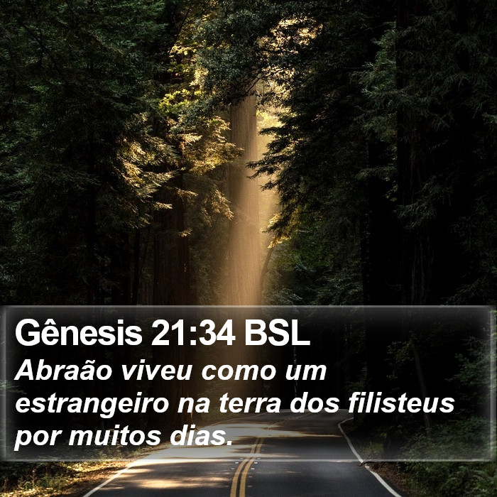 Gênesis 21:34 BSL Bible Study