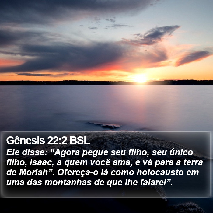 Gênesis 22:2 BSL Bible Study