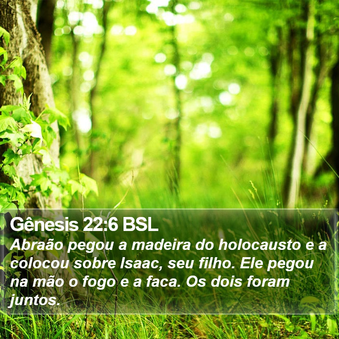 Gênesis 22:6 BSL Bible Study