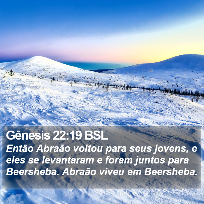Gênesis 22:19 BSL Bible Study
