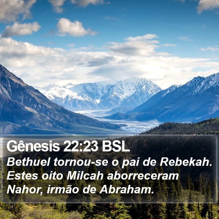 Gênesis 22:23 BSL Bible Study