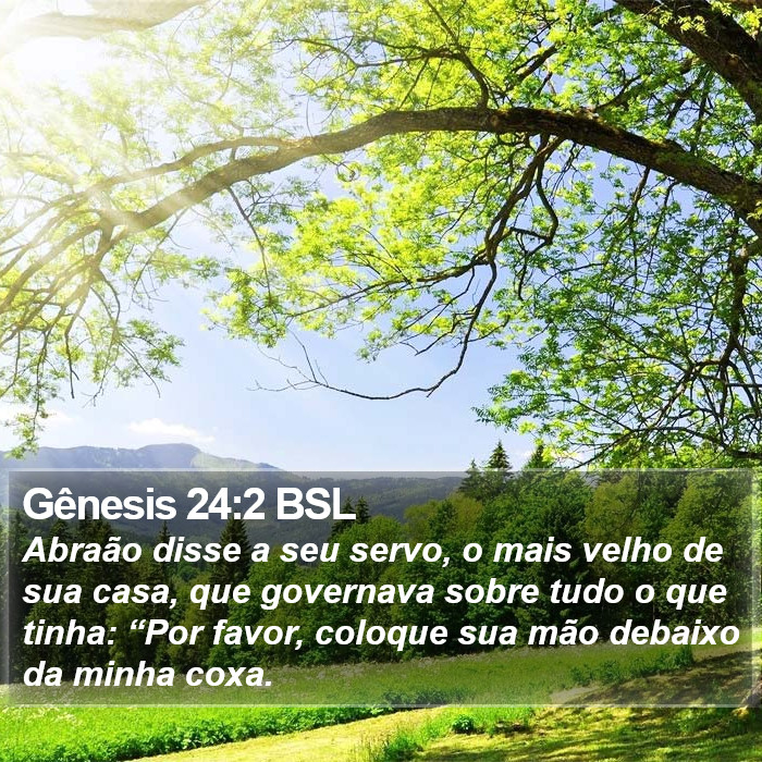 Gênesis 24:2 BSL Bible Study