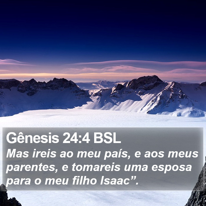 Gênesis 24:4 BSL Bible Study