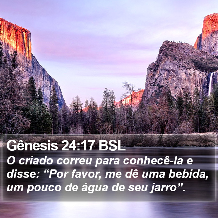 Gênesis 24:17 BSL Bible Study