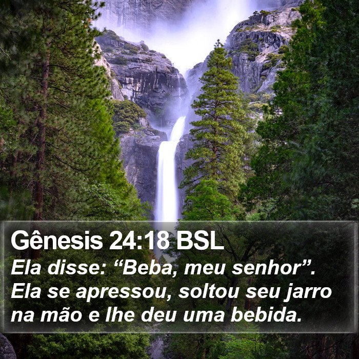 Gênesis 24:18 BSL Bible Study