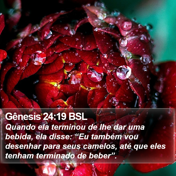 Gênesis 24:19 BSL Bible Study