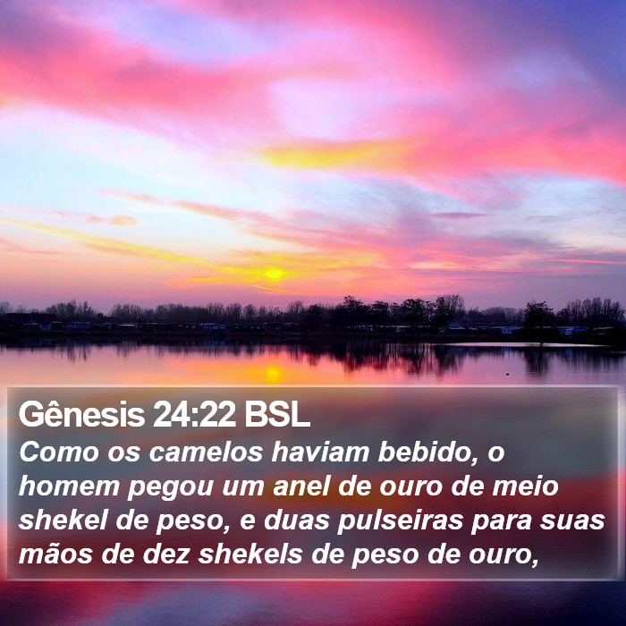 Gênesis 24:22 BSL Bible Study