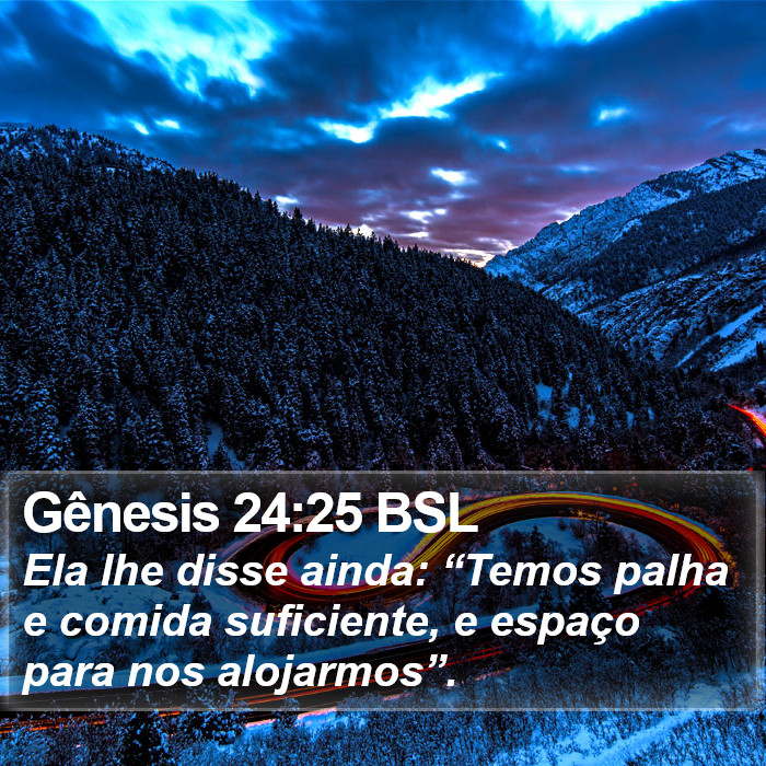 Gênesis 24:25 BSL Bible Study