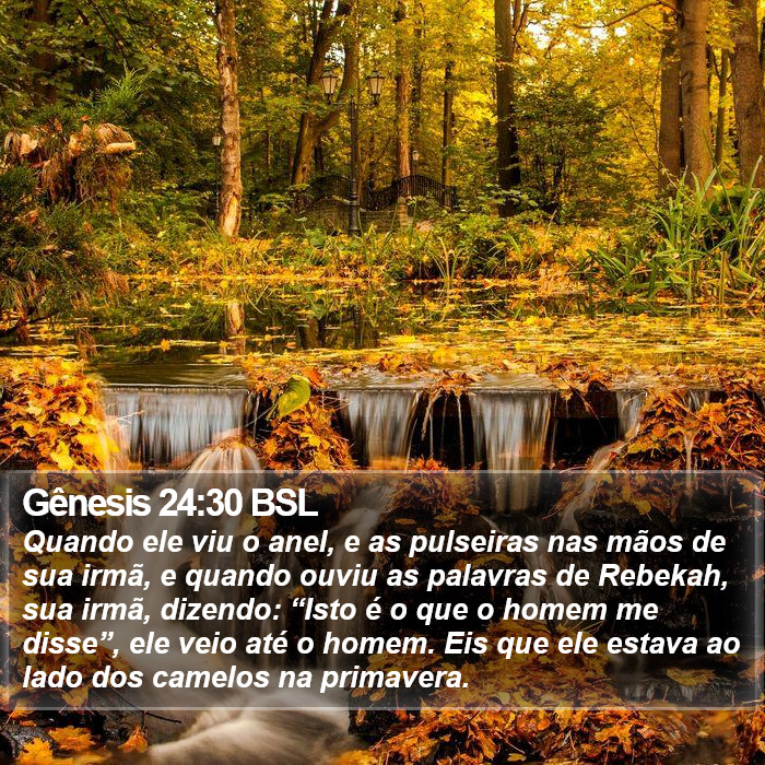 Gênesis 24:30 BSL Bible Study