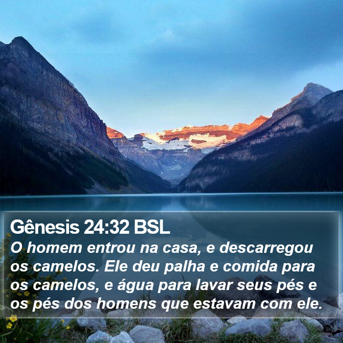 Gênesis 24:32 BSL Bible Study