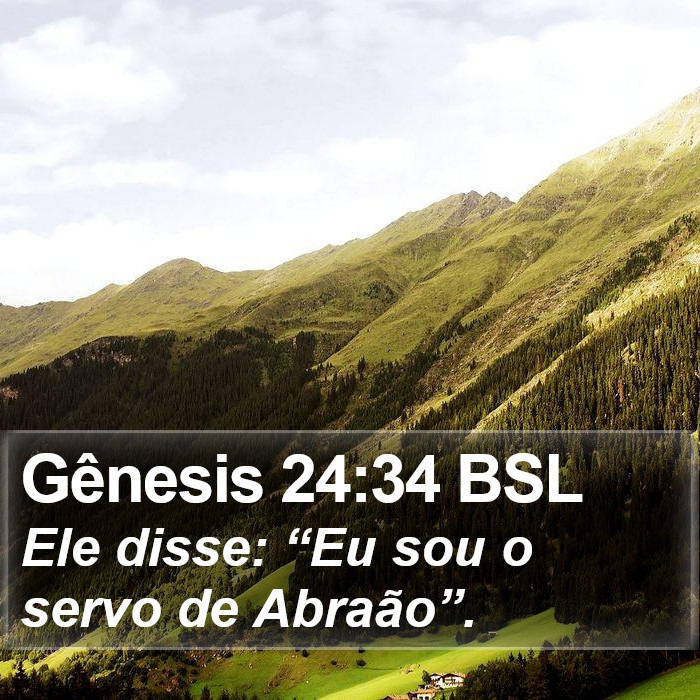 Gênesis 24:34 BSL Bible Study