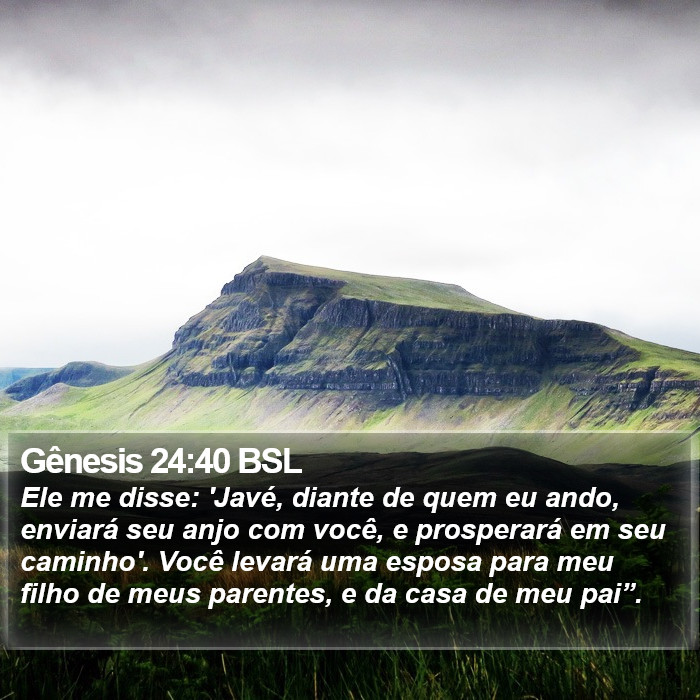 Gênesis 24:40 BSL Bible Study