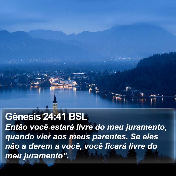 Gênesis 24:41 BSL Bible Study