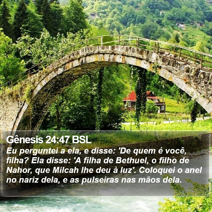 Gênesis 24:47 BSL Bible Study