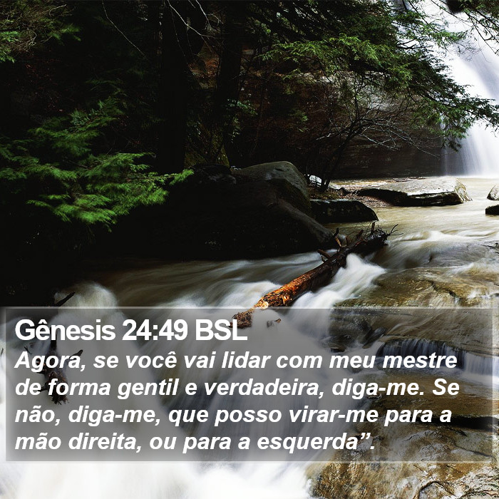 Gênesis 24:49 BSL Bible Study