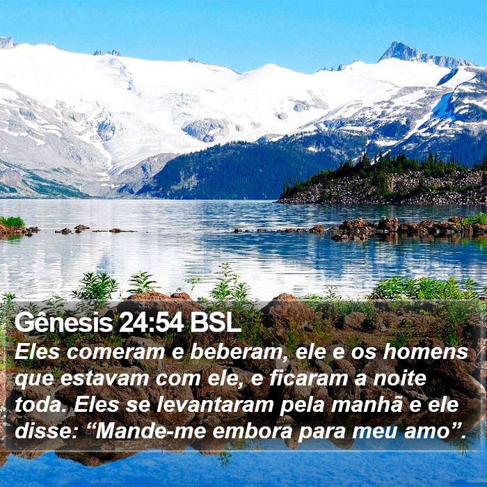 Gênesis 24:54 BSL Bible Study