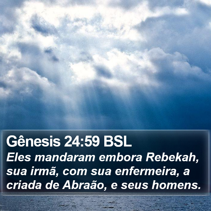 Gênesis 24:59 BSL Bible Study