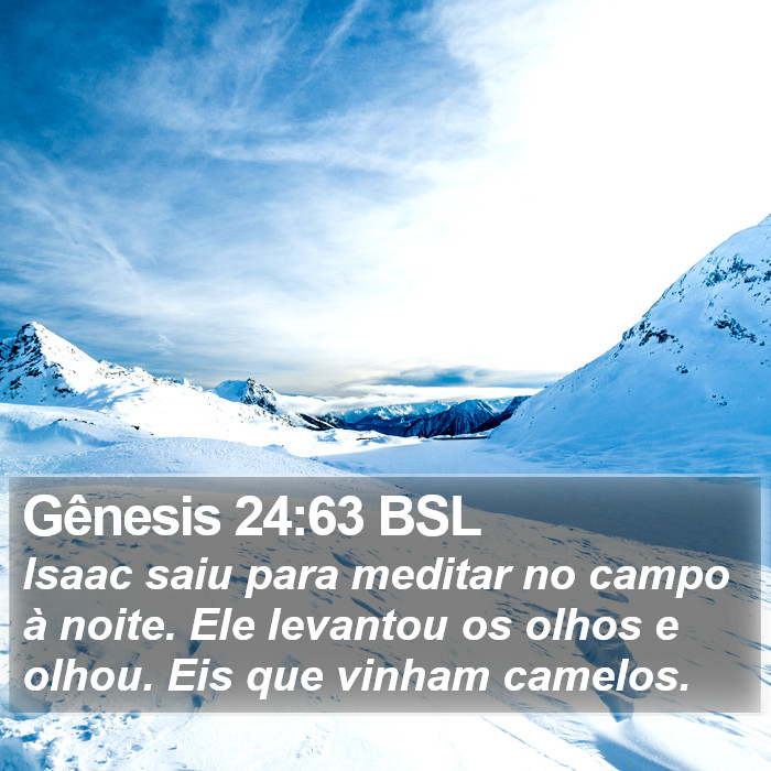 Gênesis 24:63 BSL Bible Study