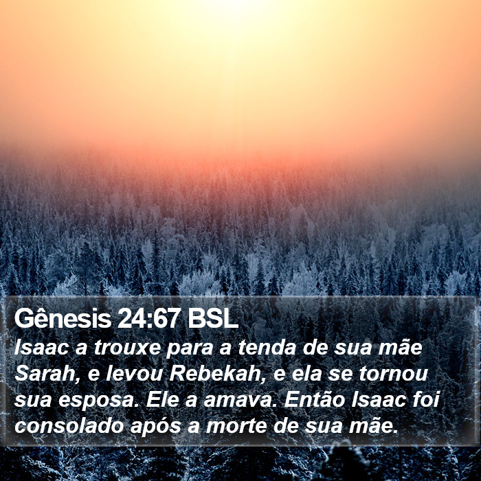 Gênesis 24:67 BSL Bible Study