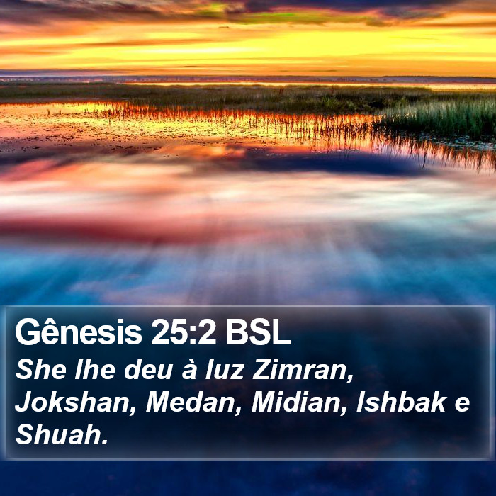 Gênesis 25:2 BSL Bible Study