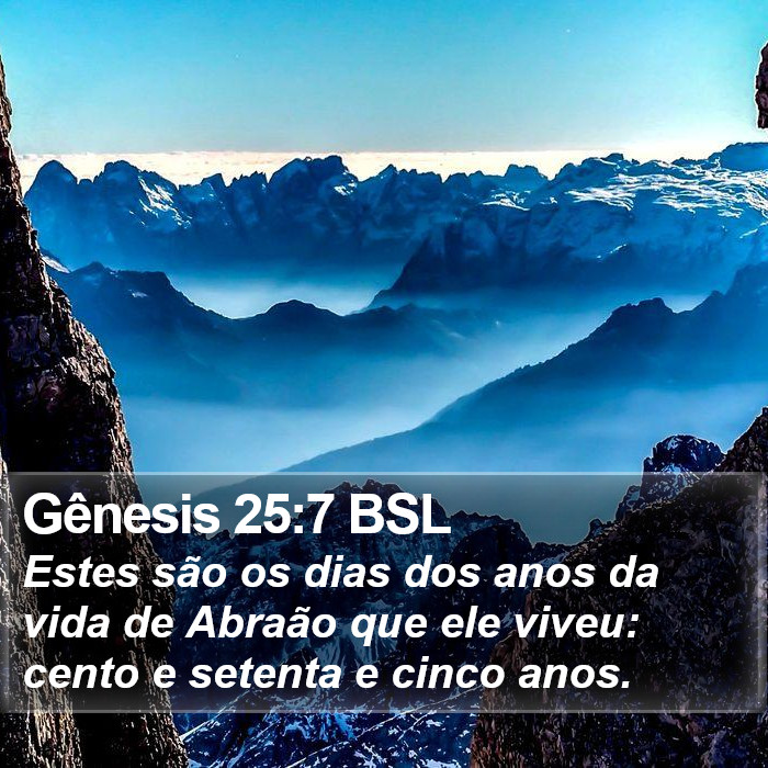 Gênesis 25:7 BSL Bible Study
