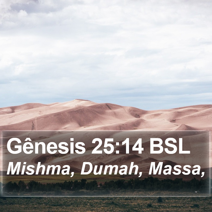 Gênesis 25:14 BSL Bible Study