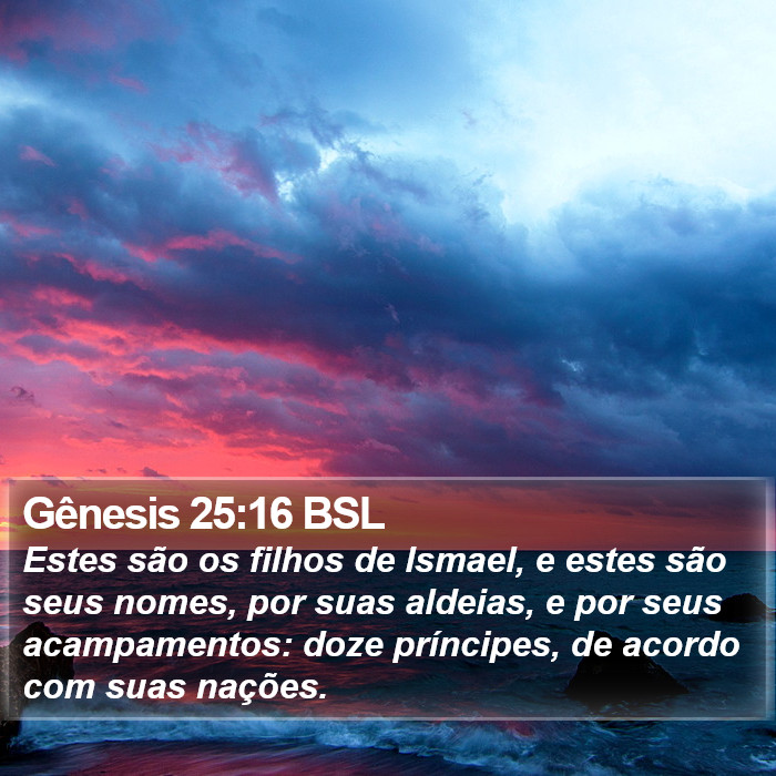 Gênesis 25:16 BSL Bible Study