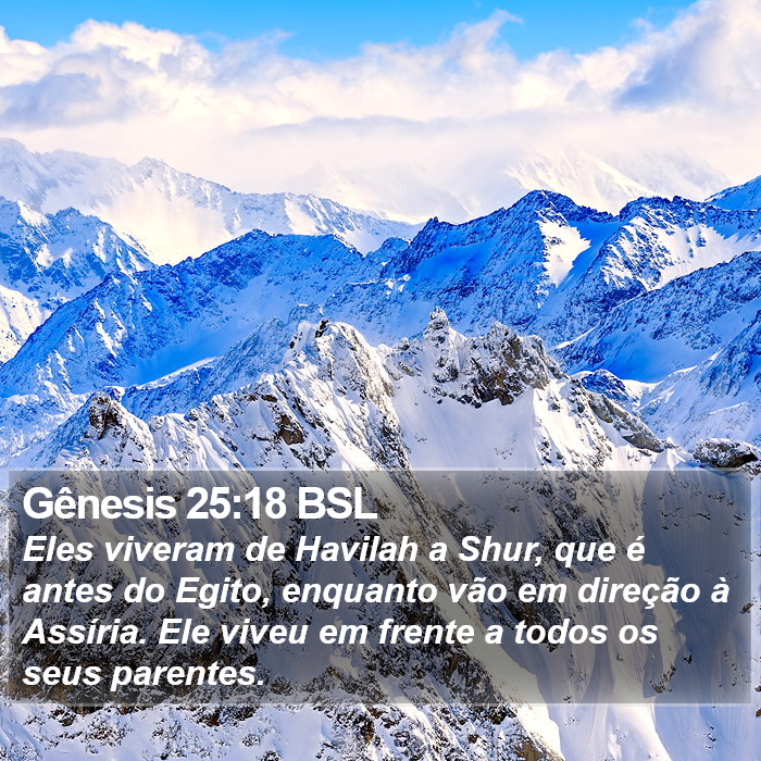 Gênesis 25:18 BSL Bible Study