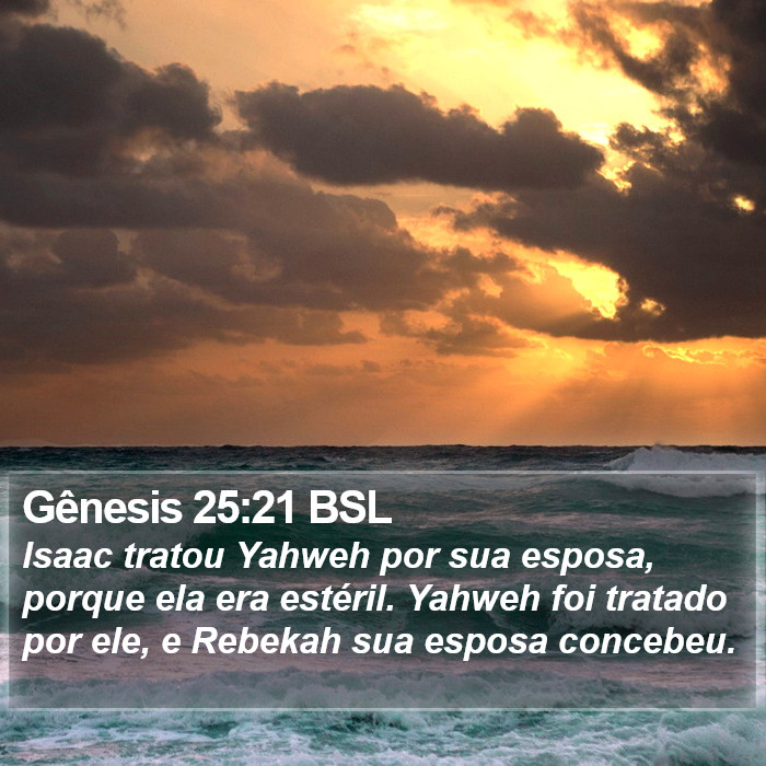 Gênesis 25:21 BSL Bible Study