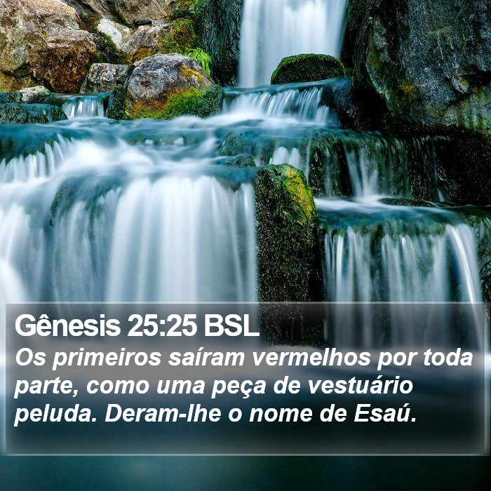 Gênesis 25:25 BSL Bible Study