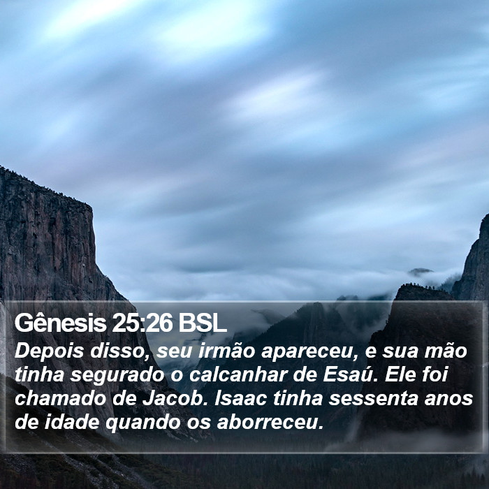 Gênesis 25:26 BSL Bible Study