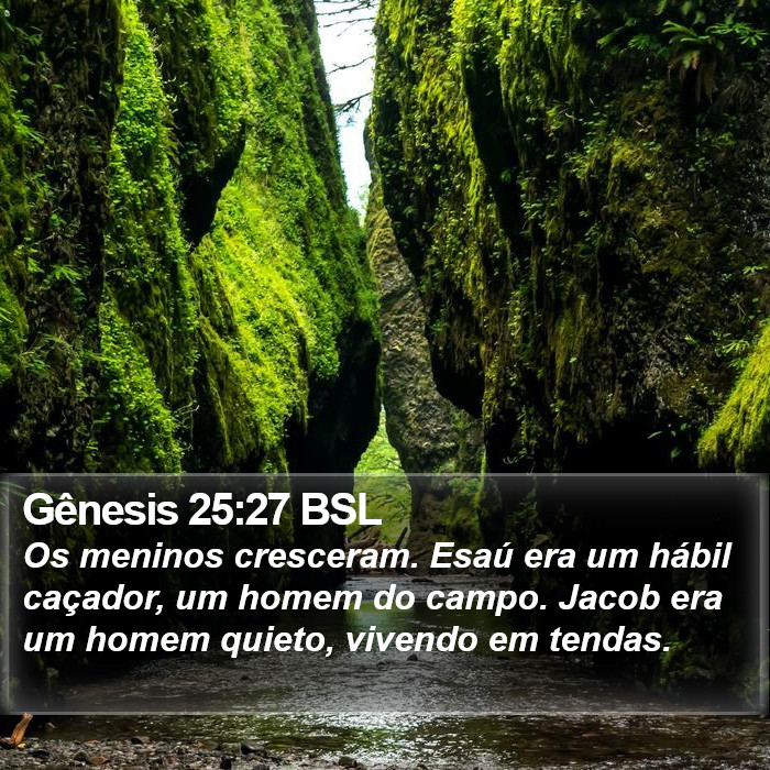 Gênesis 25:27 BSL Bible Study