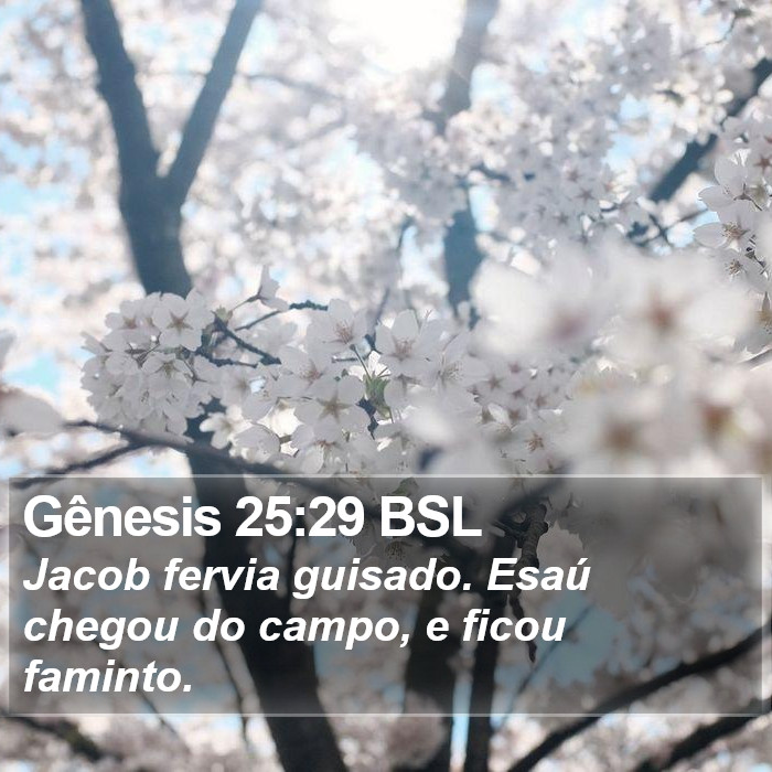 Gênesis 25:29 BSL Bible Study