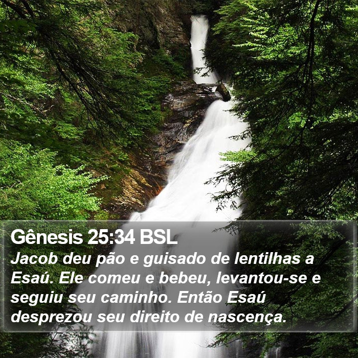 Gênesis 25:34 BSL Bible Study