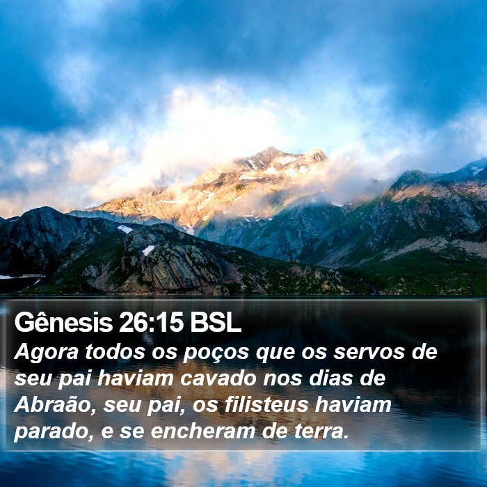 Gênesis 26:15 BSL Bible Study