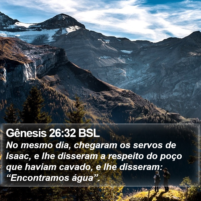 Gênesis 26:32 BSL Bible Study