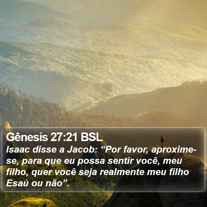 Gênesis 27:21 BSL Bible Study