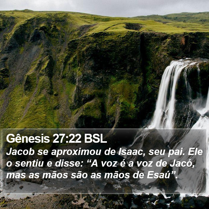 Gênesis 27:22 BSL Bible Study