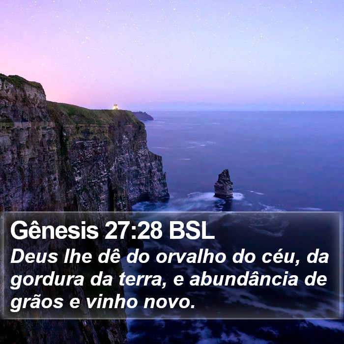 Gênesis 27:28 BSL Bible Study