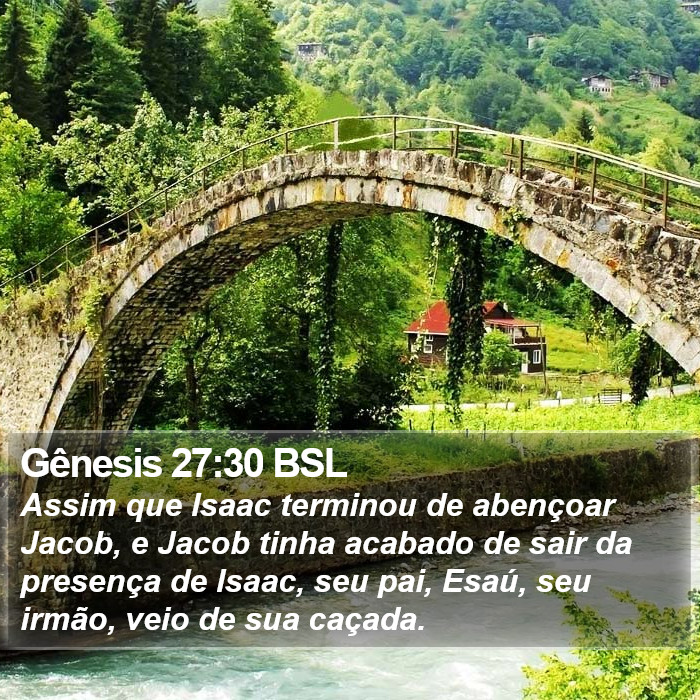 Gênesis 27:30 BSL Bible Study