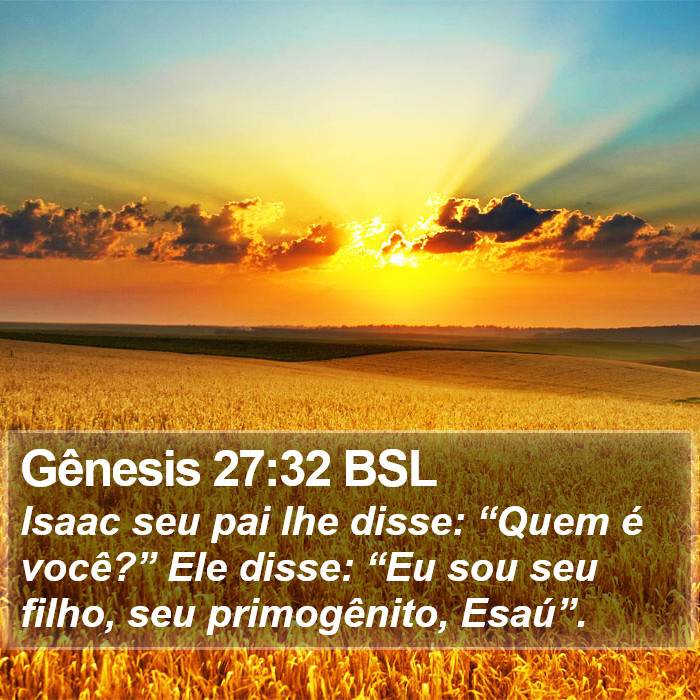 Gênesis 27:32 BSL Bible Study