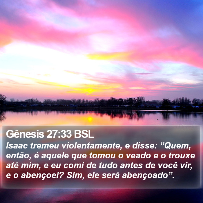 Gênesis 27:33 BSL Bible Study