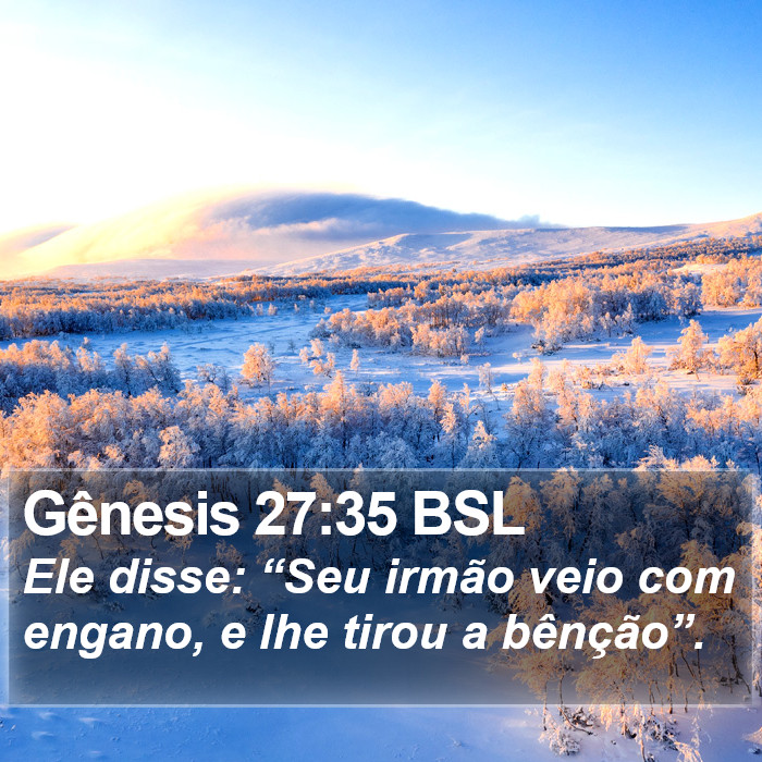 Gênesis 27:35 BSL Bible Study