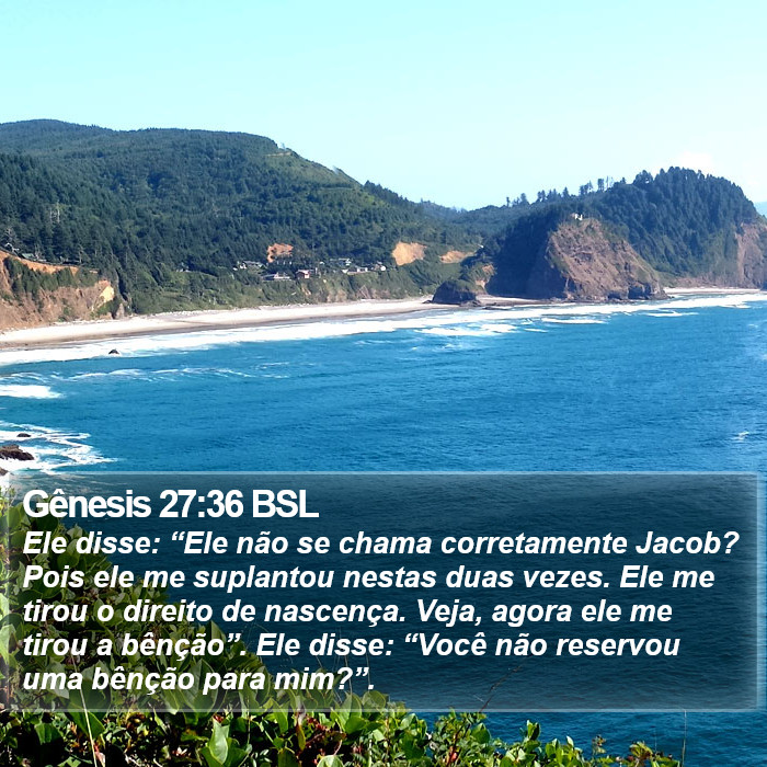 Gênesis 27:36 BSL Bible Study