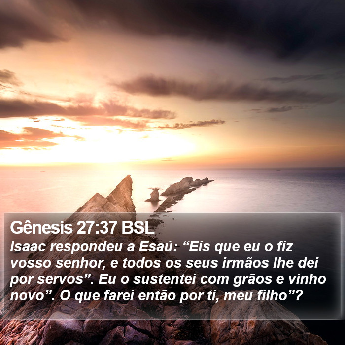 Gênesis 27:37 BSL Bible Study