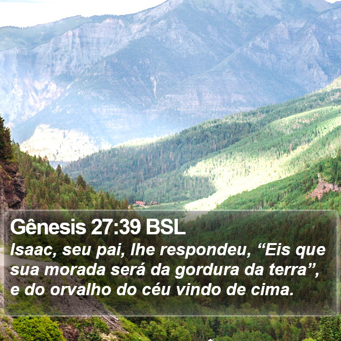 Gênesis 27:39 BSL Bible Study