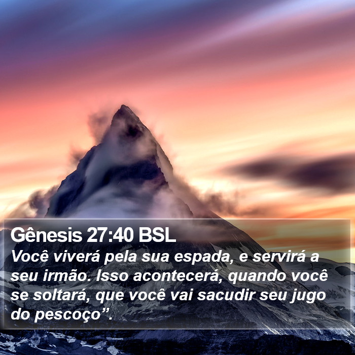 Gênesis 27:40 BSL Bible Study