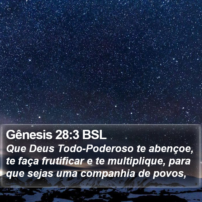 Gênesis 28:3 BSL Bible Study